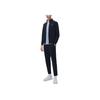 Fila White Special Series Solid Color Stand Collar Casual Business Jacket Men Jackets Black F11M317501F-BK