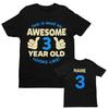 Personalized 3rd Birthday Boy T-Shirt, Awesome Three Year Old Design