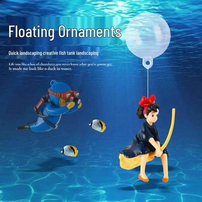 Creative Floating Witch and Fairy Ornaments Set for Aquariums