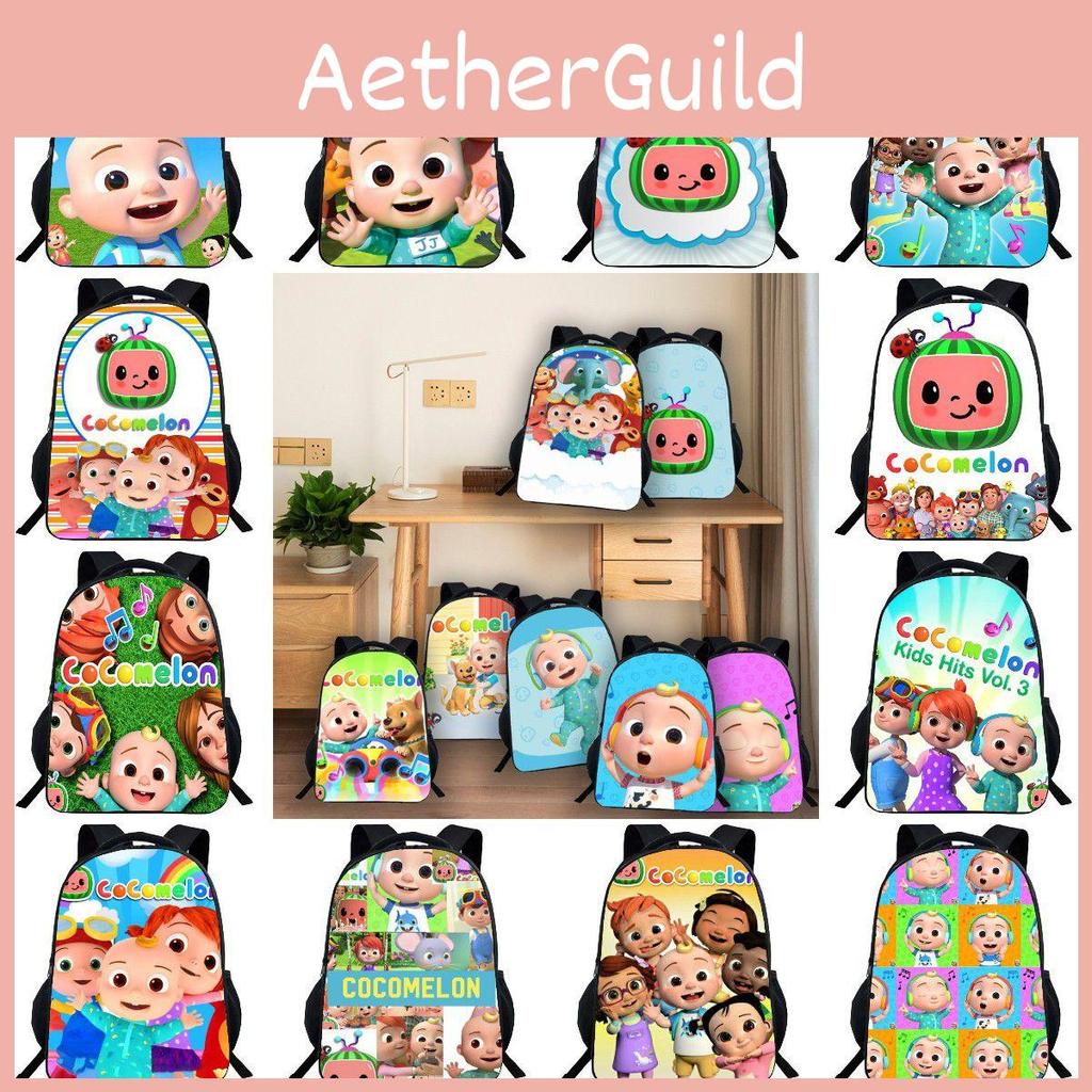 Cocomelon Backpack Kids Outdoor Bags Spacious Adjustable Shoulder Straps For Boys Girls