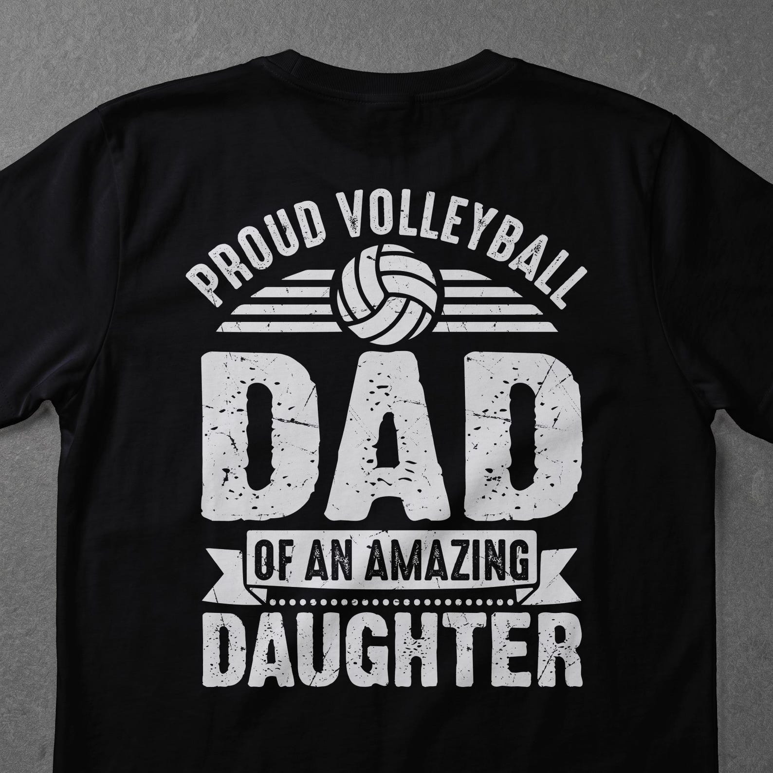 Proud Volleyball Dad T-Shirt | Amazing Daughter Tee | Game Day Sports Dad Gift | Father s Day Apparel for Him 3XL