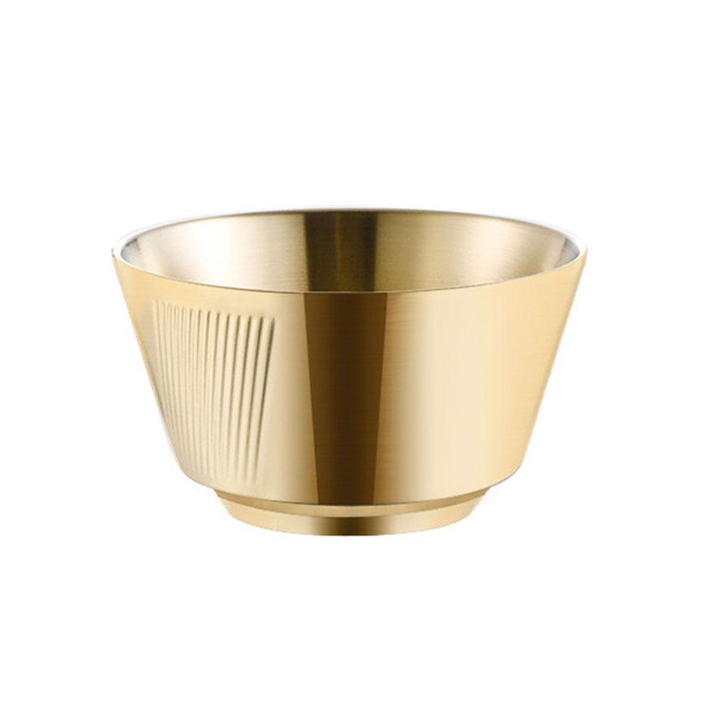 

Anti Scald Double Layer Soup Bowl Stackable Ice Cream Containers Kitchen Supply Gold 400ml
