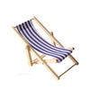 Dollhouse Miniature Items Wooden Beach Chair Model for Girl Mini Furniture Outdoor Reclining Chair Miniature Scene Accessories