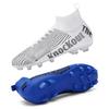 503 Football Shoes Children Boys Girls Teenagers With A High Top Fly Weave Leather Surface HG Long Nails FG Broken TF Flat Bottom Training