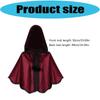 Kid Adult Medieval Cape Renaissances Costume Velvet Cape Wrap Short Thin Cloak for LARP Halloween Cosplay Party