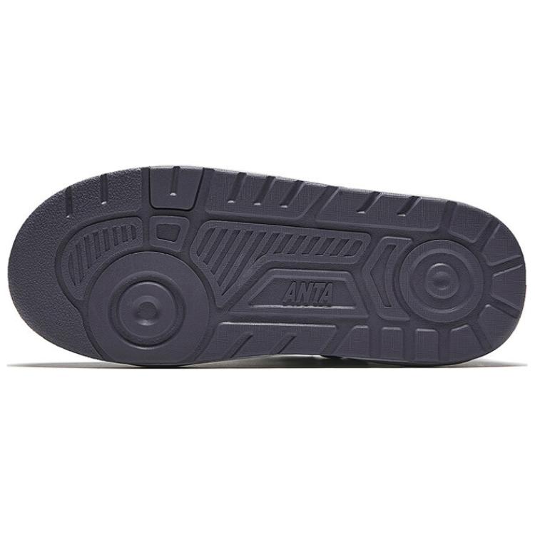 Anta Xiaocanglan Fabric Synthetic Leather Versatile Trendy Non-Slip Wear-Resistant Low-Top Skate Shoes Women sneaker Gray 122448036-3