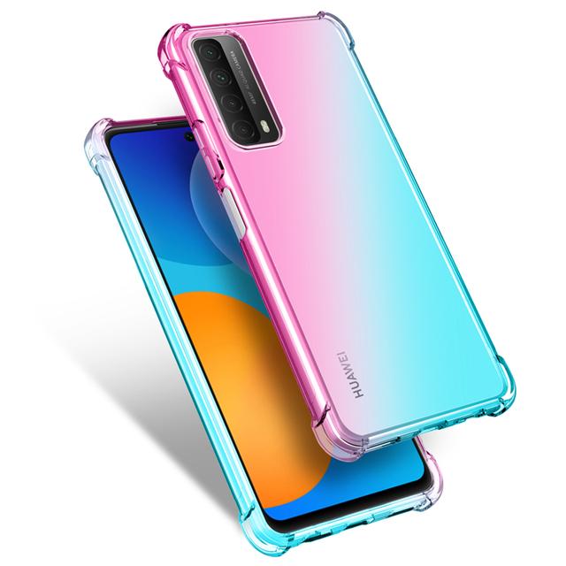 Colorful Soft Tpu Air Bag Case For P Smart 2021 2020 2019 P40 P30 Lite Anti -Knock Cell Phone Cover