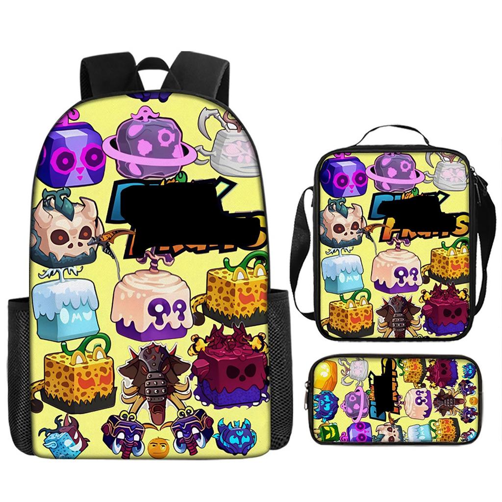 Girls Backpack Primary School Student Backpack Printed Children's Bag Shoulder Bag Pencil Case Three-piece Set