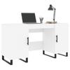 VidaXL Bureau blanc 140x50x75 cm bois d'ingénierie 829572