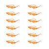 12 Pairs Per Set Flame Shaped Sunglasses New Fashion Rimless Candy Color Party Shades Trendy Design Colorful Sun Glasses