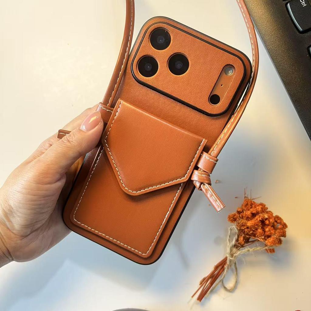 Lux Crossbody Hülle für Apple 16 Pro/17: Vollständige Abdeckung, Sturzsicheres Design