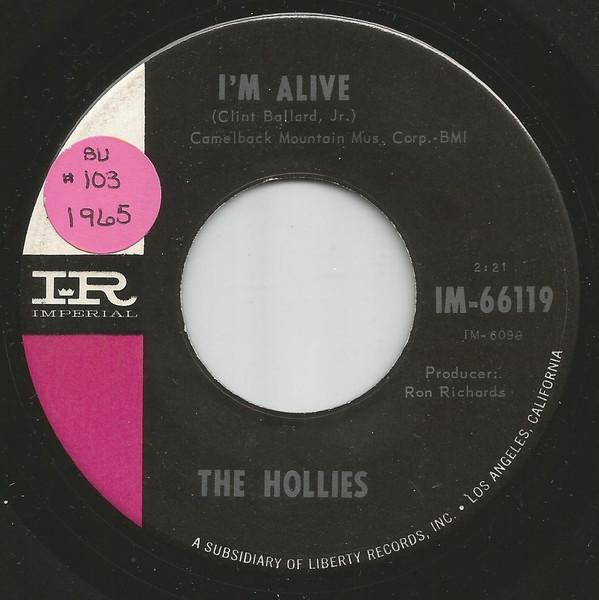 

7inch Record HOLLIES - I m Alive IM66119 Imperial 1965 US Rock Used