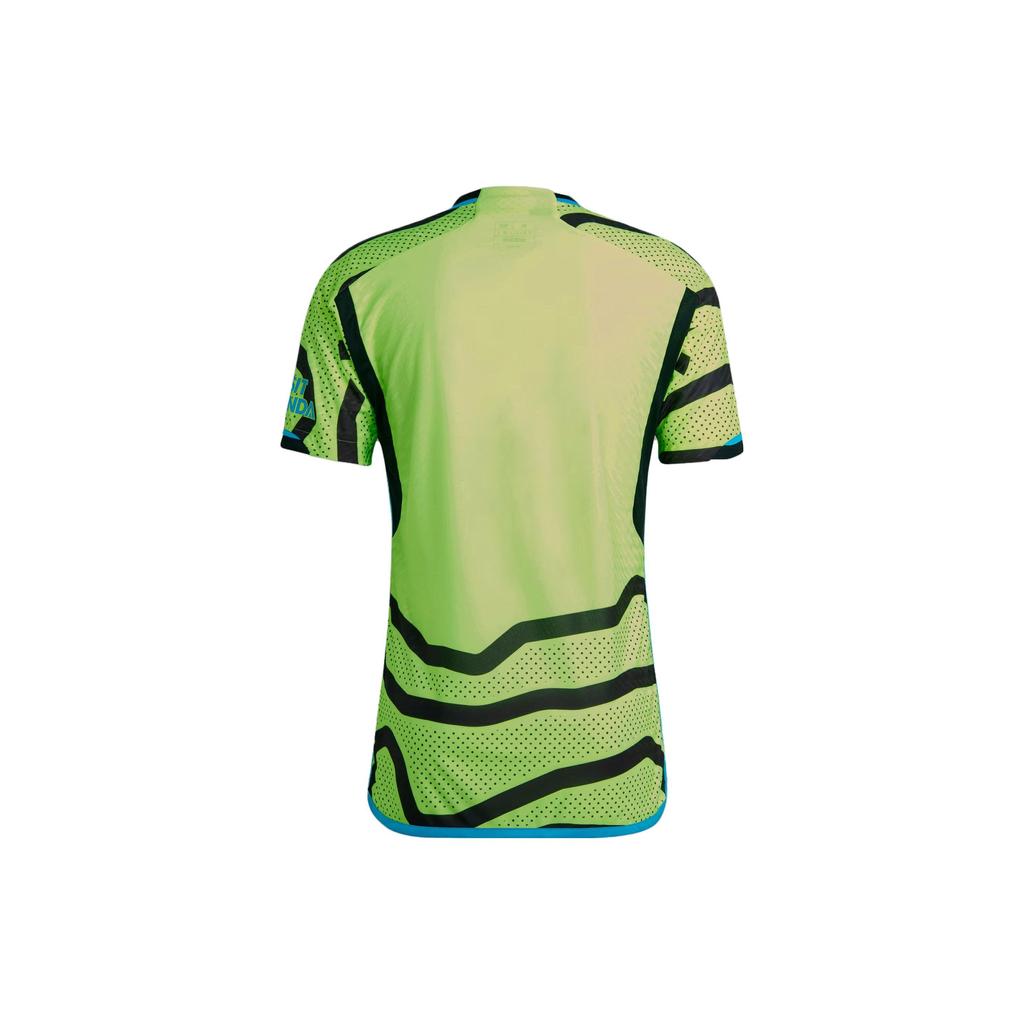 adidas Arsenal 23/24 Vonkajší Autentický Dres s Patchworkovou Potlačou Písmen a Okrúhlym Výstrihom Pánske Topánky Zelený HR6926