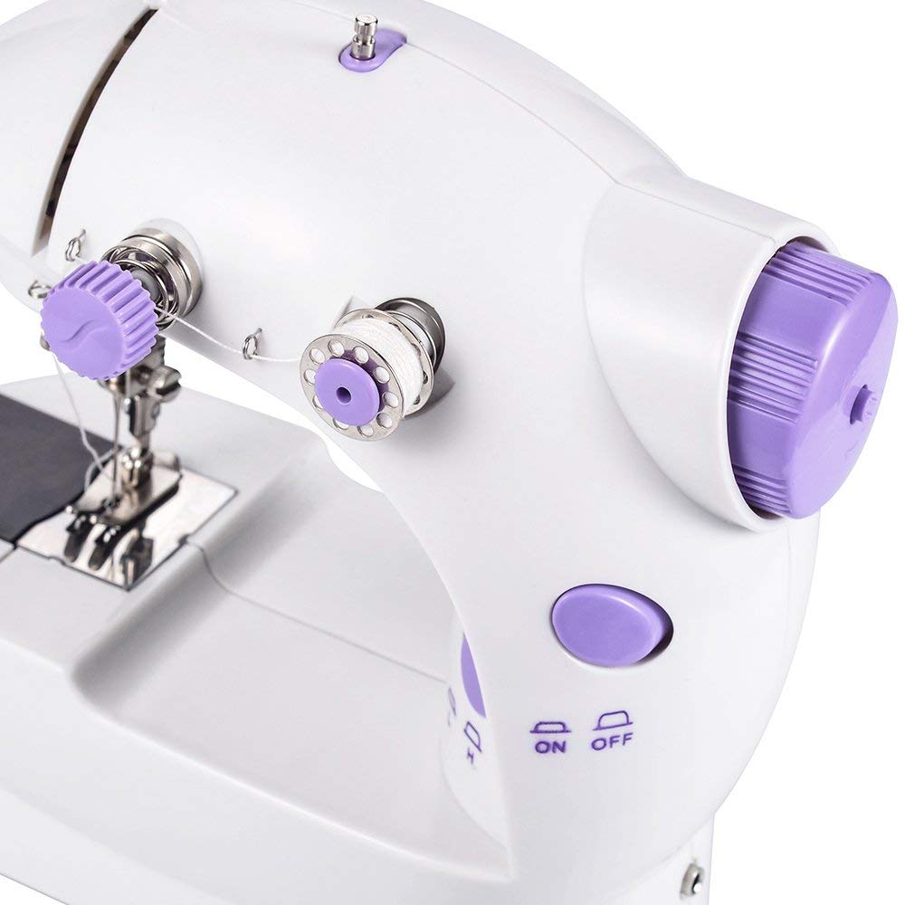 WENMILY Portable Sewing Machine Mini Home 2-Thread 2-Speed, Compact Electric Sewing Machine for Beginners (DIY) with Japanese Instruction Manual