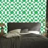Wallpaper Casual Checkerboard Green for Living Room and Bedroom 50x1000