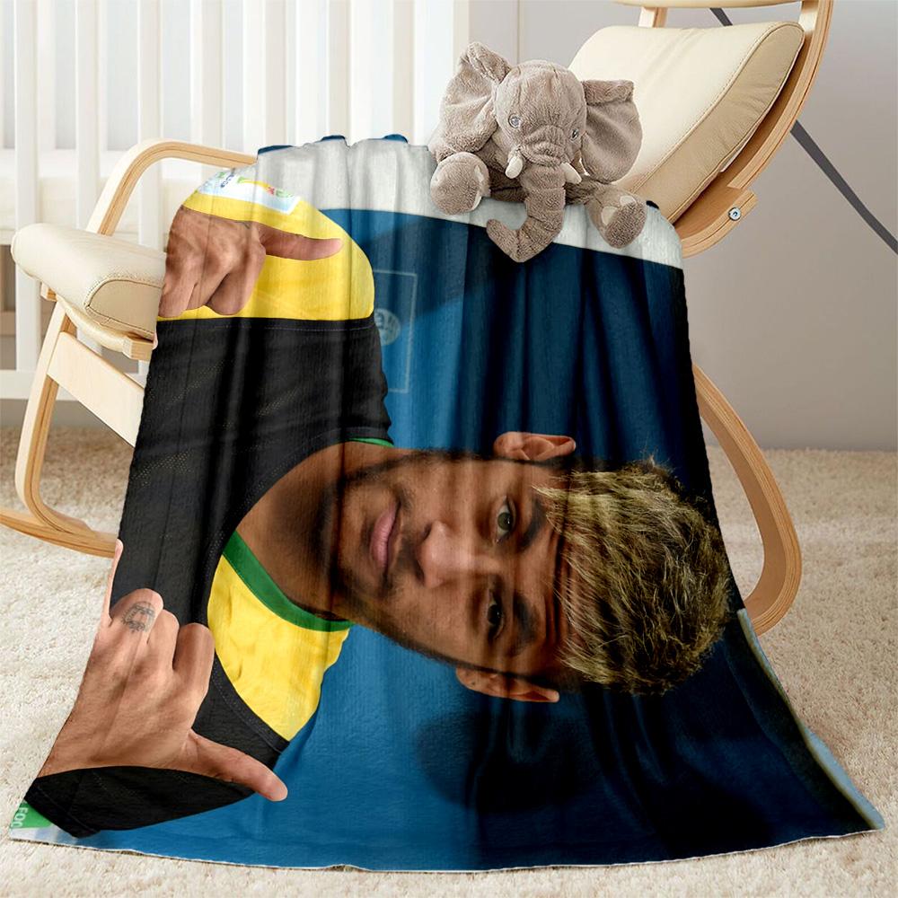 Neymar's Yellow Green Gesture Blanket Soft & Cozy Suitable for Seaside Office Chair for All Occasions Modern Gift for Travel Home Birthdays