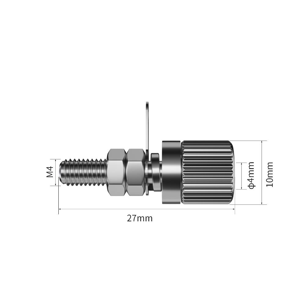

20A Grounding Post Small Metal Panel Grounding Terminal Copper Nickel Plated 20A Current 4mm Screw For Electrical Connection