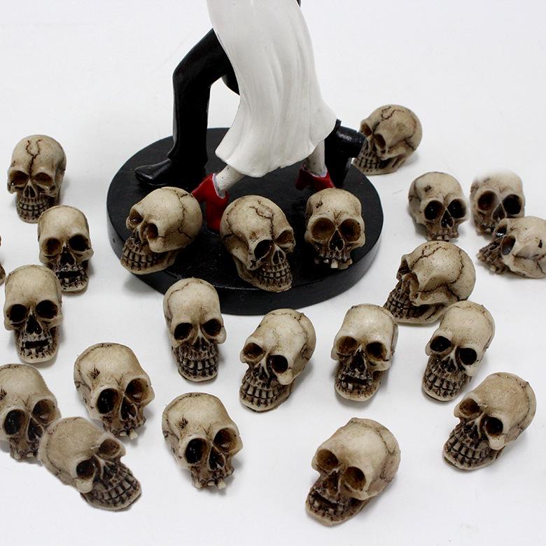 Couvre-chef Squelette et Tête de Fantôme pour Halloween: 20pcs Pierre de Pavage Décoration pour Micro Paysage et Pots de Fleurs