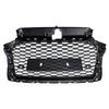 Honeycomb Mesh Front Bumper Grille Fit A3 8V 2017-2019 RS3 Style Black