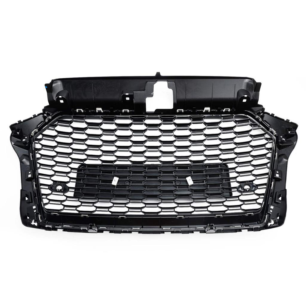 Honeycomb Mesh Front Bumper Grille Fit A3 8V 2017-2019 RS3 Style Black