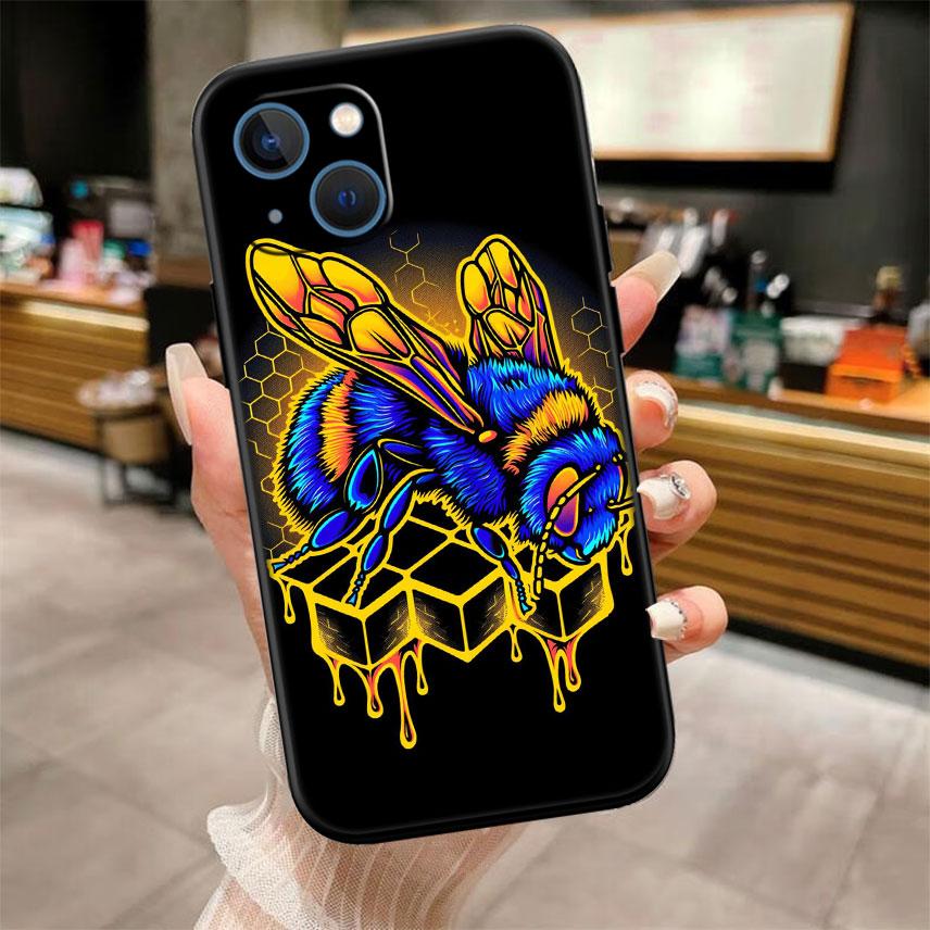 IK7 Art Bees Cartoon New High-End Shell Phone Case for OPPO A3 Pro A72 A74 A76 A77 A77S A78 A79 A94 A95 A18 A40M A58