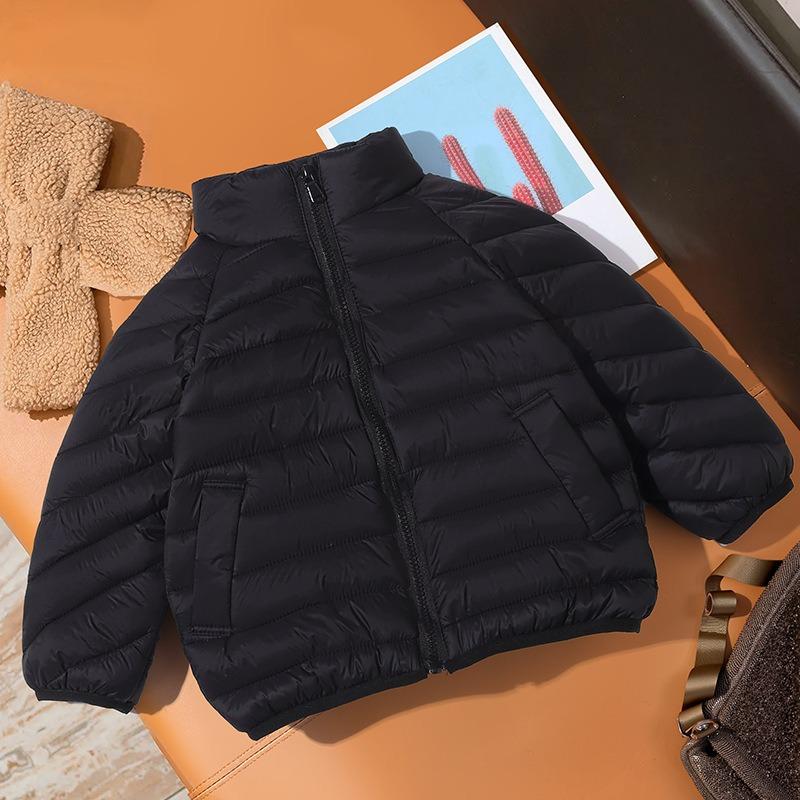 Leichter Kinderparka mit Stehkragen, wattiert, Unisex für Jungen und Mädchen, Herbst Winter Oberbekleidung