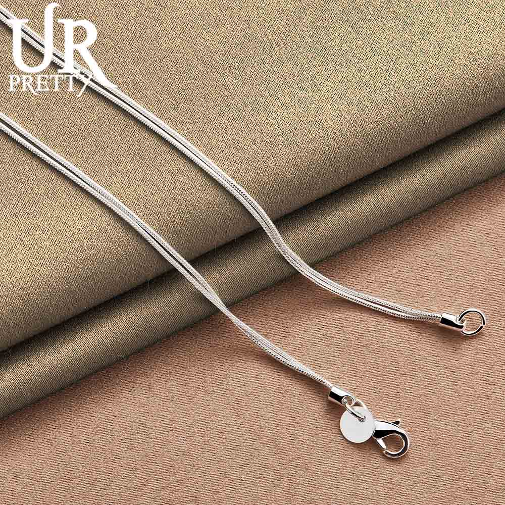 925 Srebrny Łańcuszek Wąż Naszyjnik W Kształcie Serca Biżuteria Ślubna Modna