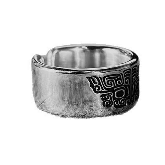 Yin Taifei Handgefertigter Retro Thai-Silber Taotie-Ring für Herren