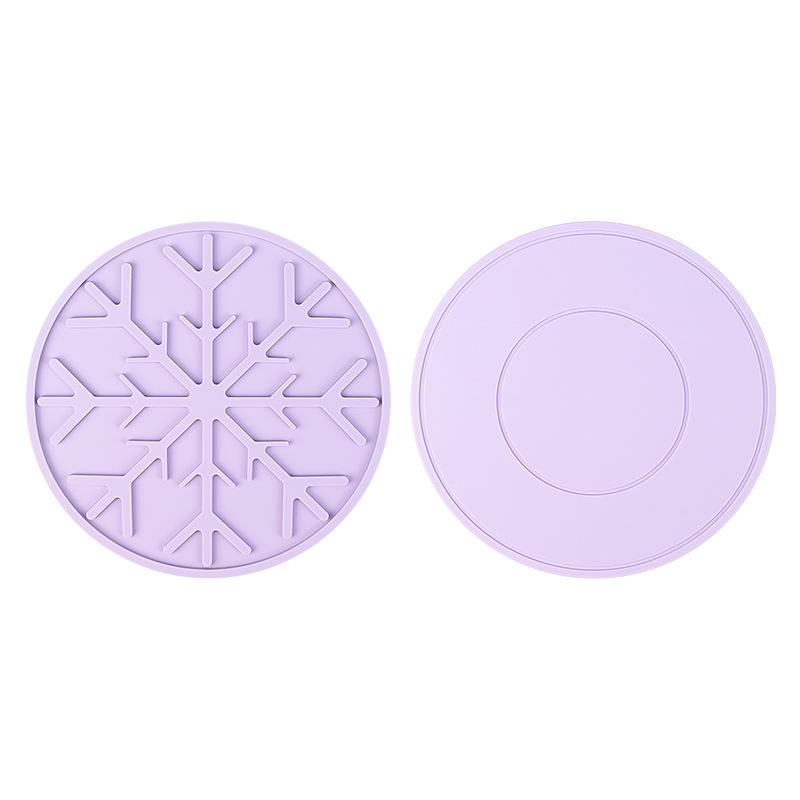 Double Sided Heat Resistant Table Mat Snowflake Shape Christmas Decorative Placemat Non-slip Kitchen Dining Pad for Food Safety