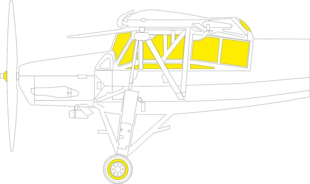 Eduard Fi156C Storch Paint Mask Seal Masking Seal for Plastic Models EDUEX1123 1/48 T-Face Double-Sided (for Tamiya) (Airplane)