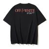 Off-White 2025 Summer New OW Motorcycle Girl Pattern Printed Short Sleeved T-shirt for Men and Women