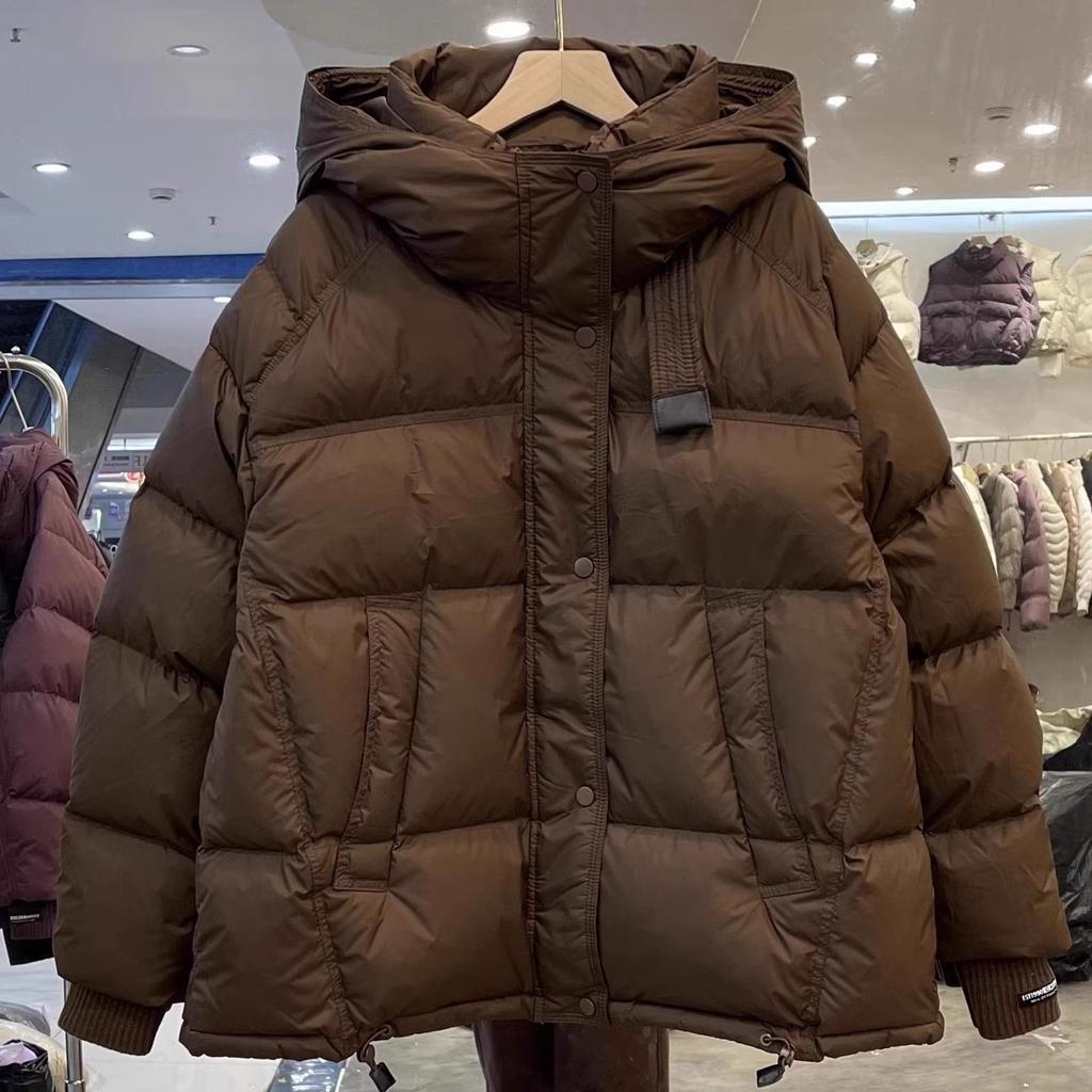 Móda Ležérní High-end Vatovaná Chlebová Bunda Dámská Podzimní a Zimní Hrubá Péřová Vatovaná Bunda Trend