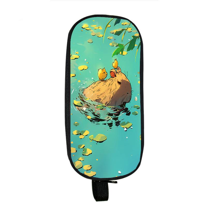 Capybara Cat Dog Pencil Cases Horse Tiger Panda Pencil Bag Wolf Pouch Holder Box for Girls Office Student Stationery Organizer School Supplies