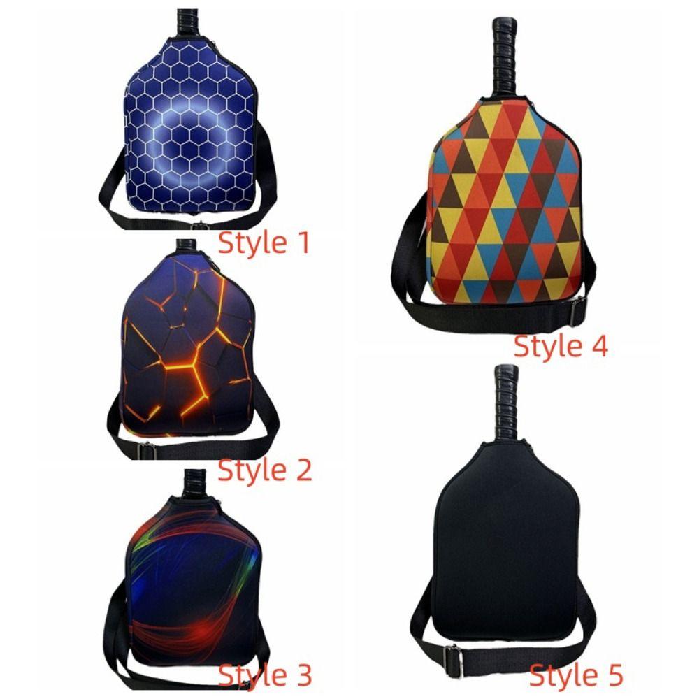 Single Shoulder Strap Pickleball Racket Sleeve Neoprene Pick Case Protector  Indoor Outdoor