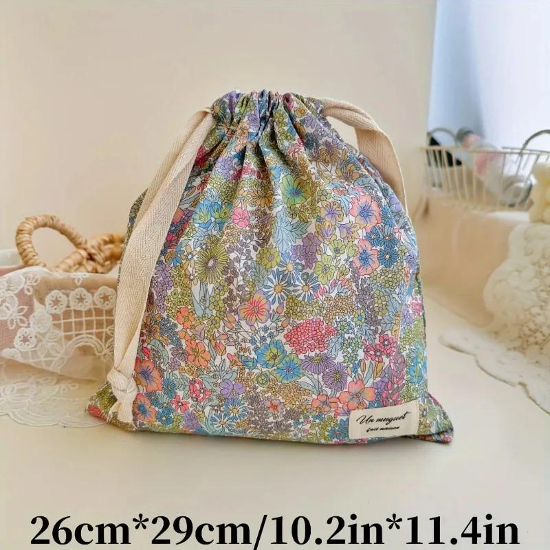 2025 New Embroidery Bow Drawstring Bag, Multi-purpose Storage Box, Portable Travel and Home Dust Bag, Mom and Diaper Bag YUZI