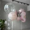 Ozean Tier Luftballon Set Rosa Seepferdchen und Muschelförmiger Ballon Rosa Zahlen 0-9 für Geburtstagsparty Ozean Motto Party Dekoration