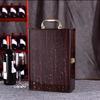 Lacquered Red Wine Packaging Gift Box Wooden Box Double Pack Wine Gift Box Universal Wooden Packaging Bag for Friend Partys