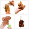 Süßer Capybara Plüschtaschenanhänger Quetschspielzeug Designs Weicher Praktischer Schlüsselanhänger Anhänger für Rucksäcke und Schlüsselanhänger