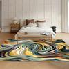 Colorful Swirl Living Room Area Rug Non-Slip Washable Rugs & Carpet with Bold Fluid Design for Contemporary Home Decor Floor Mat