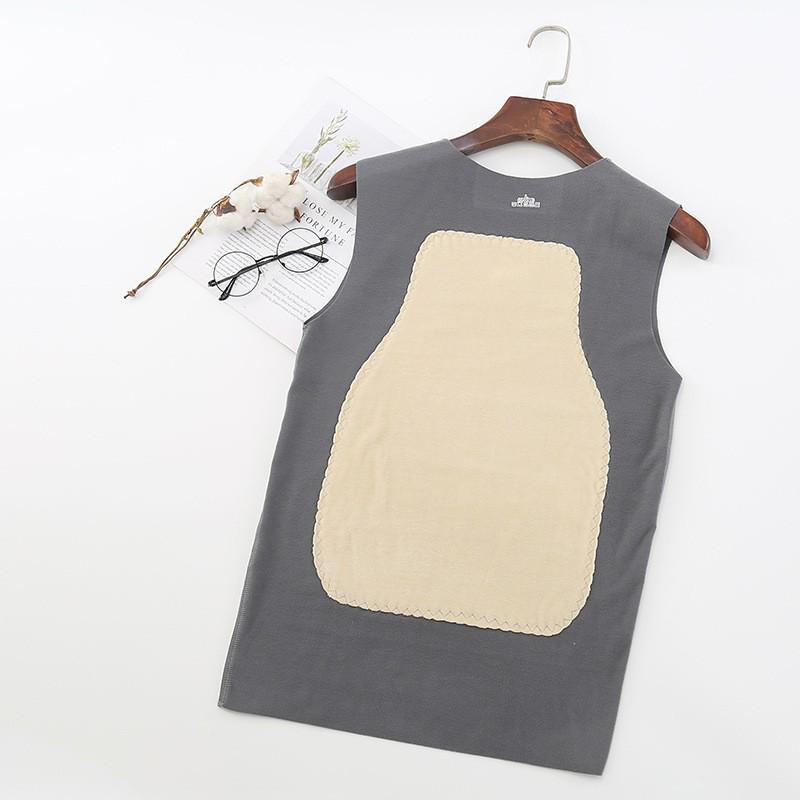 

Men s Seamless Double-Sided Brushed Vest - Stomach & Back Protection with Imitation German Velvet XL (115-130 jin)
