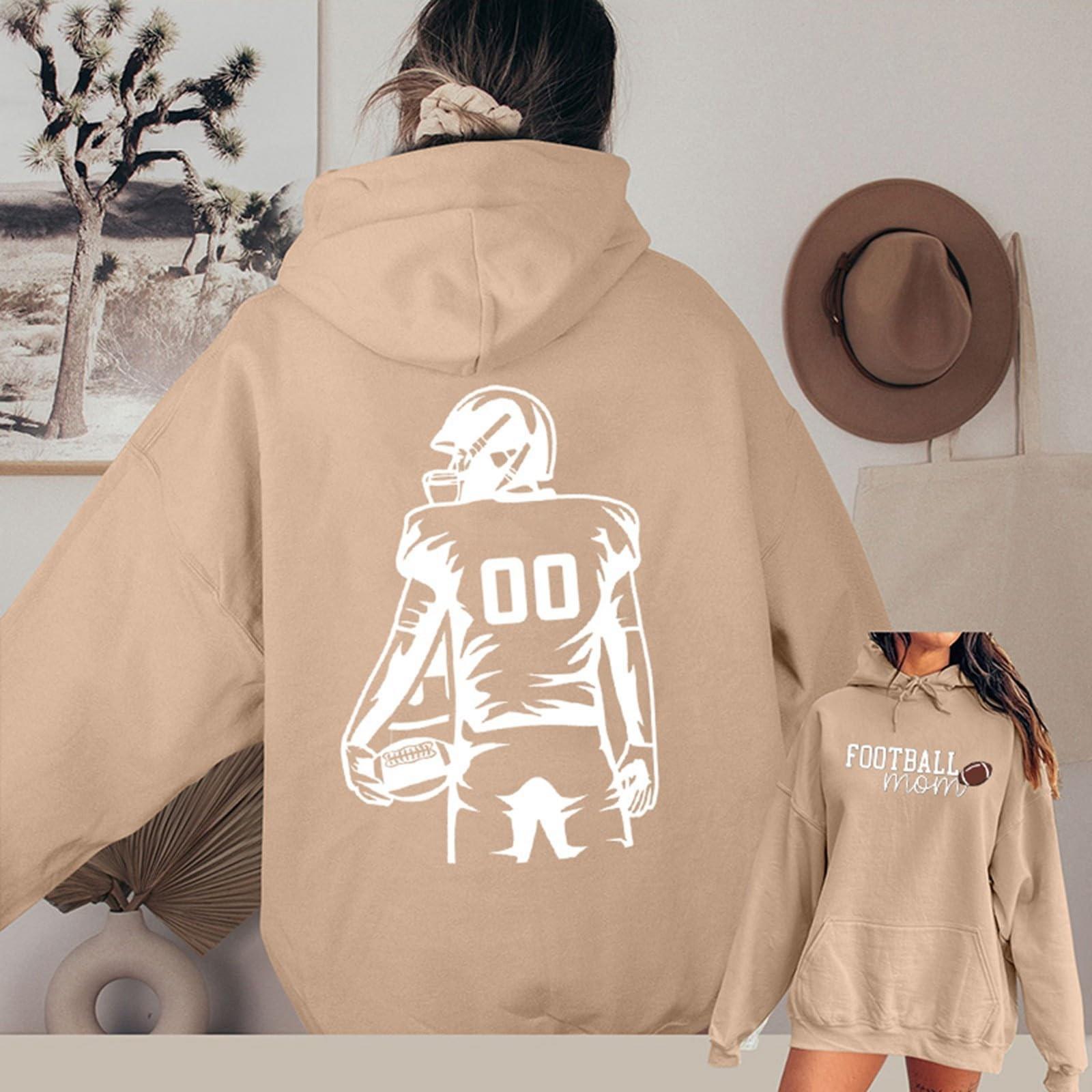 Женская мода легкий длинный рукав пуловер толстовки с капюшоном с карманами графическая толстовка L верблюд 1859₽