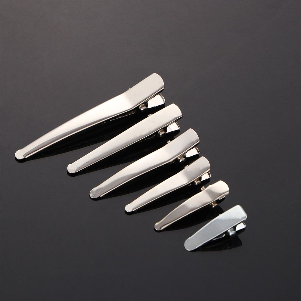 Women Professional With Teeth Silver Single Prong Hairdressing Styling Tools Hair Clips Alligator Hairpin