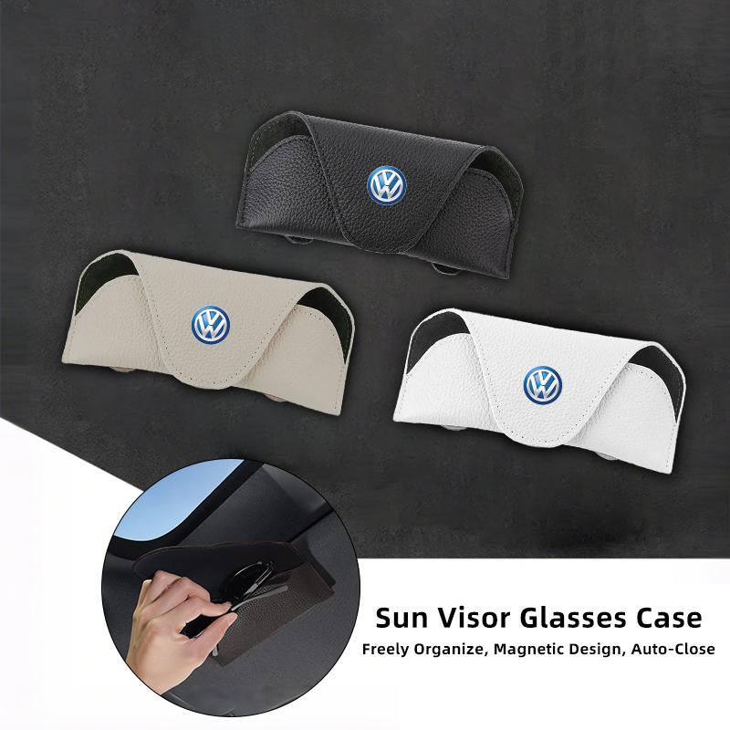 CUP1 Car Interior Sun Visor Glasses Box Sunglasses Storage Clip For Volkswagen VW Golf 4 6 7 GTI Tiguan B6 B7 CC Jetta MK5 MK6 Polo