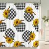 Fresh Fruit Pineapple Shower Curtain 3D Bath Screen Waterproof Fabric Bathroom Decor Large With Hook Bathroom Curtains