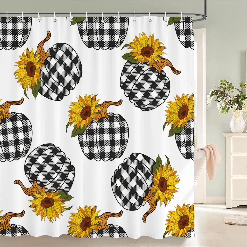 Fresh Fruit Pineapple Shower Curtain 3D Bath Screen Waterproof Fabric Bathroom Decor Large With Hook Bathroom Curtains