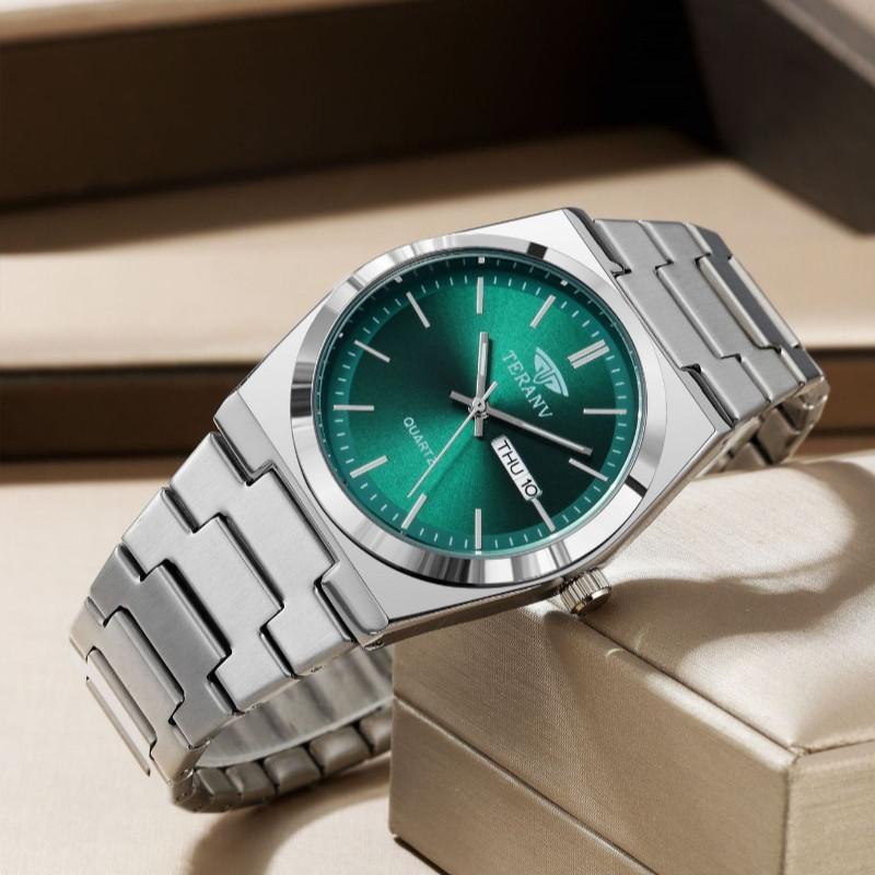Fashion Calendar Men's Watch Steel Belt Non-Mechanical Business Life Waterproof Quartz Watch