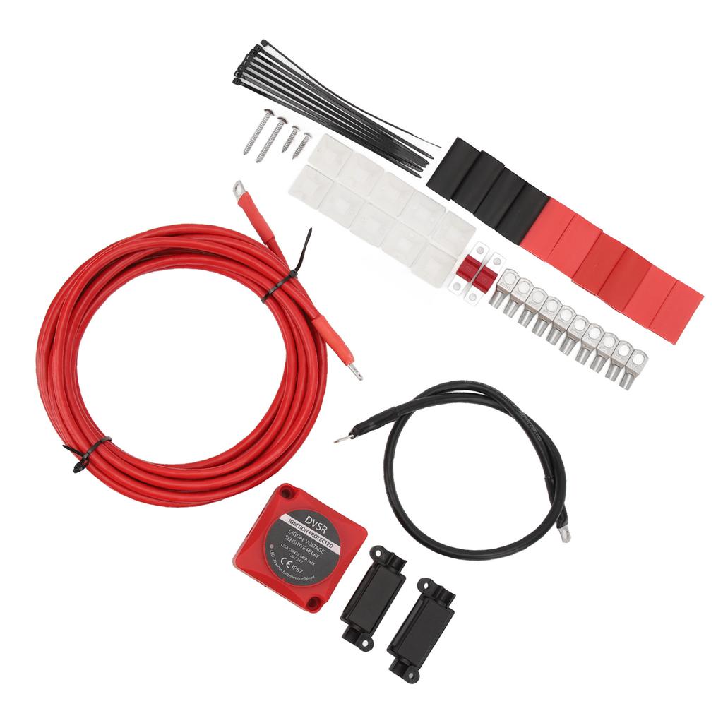 Dual Battery Isolator Kit 12V 24V 140A VSR Kit for ATV UTV Boat RV Camper Offroad Vehicle