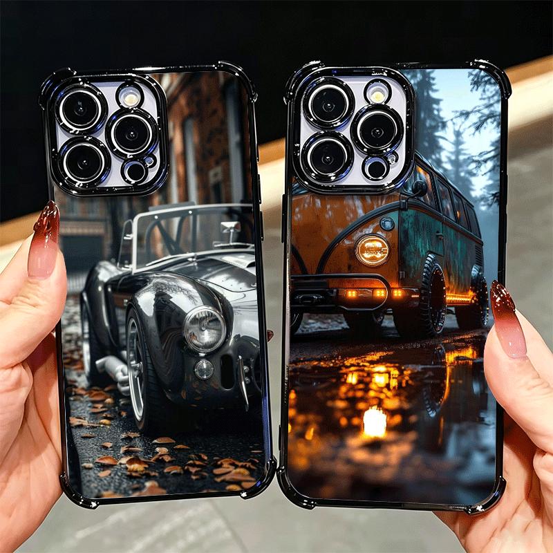 Vintage Car Retro Nostalgia Plating Phone Case For Xiaomi Poco X5 X6 X7 X8 Pro Max F8 Ultra F7 M8 M7 M5S Redmi 15C 15 14C 13C 13