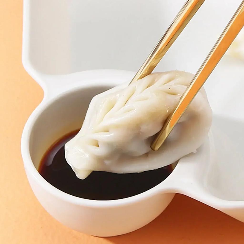 1pc-plastics Dumpling Plate Polished Square Snack Plate for Restaurant Kitchen and Household Use Creative Design, Easy To Clean