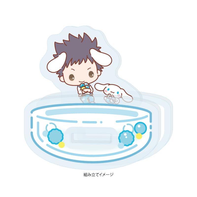 Katekyo Hitman REBORN x SANRIO CHARACTERS 04 Takeshi Yamamoto x Cinnamoroll [Collaboration Illustration] Swinging Acrylic Stand